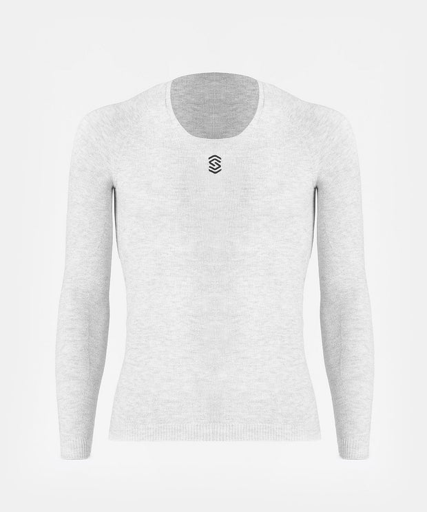 Stay Warm - PearlGrey Long Sleeve Square Neck Base Layer