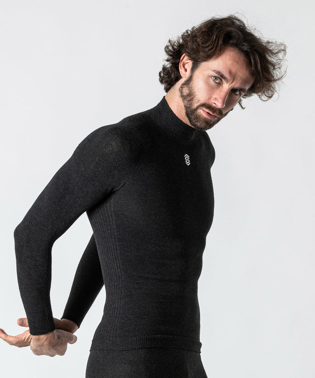 Stay X-Warm - Anthracite Long Sleeve High Neck Base Layer